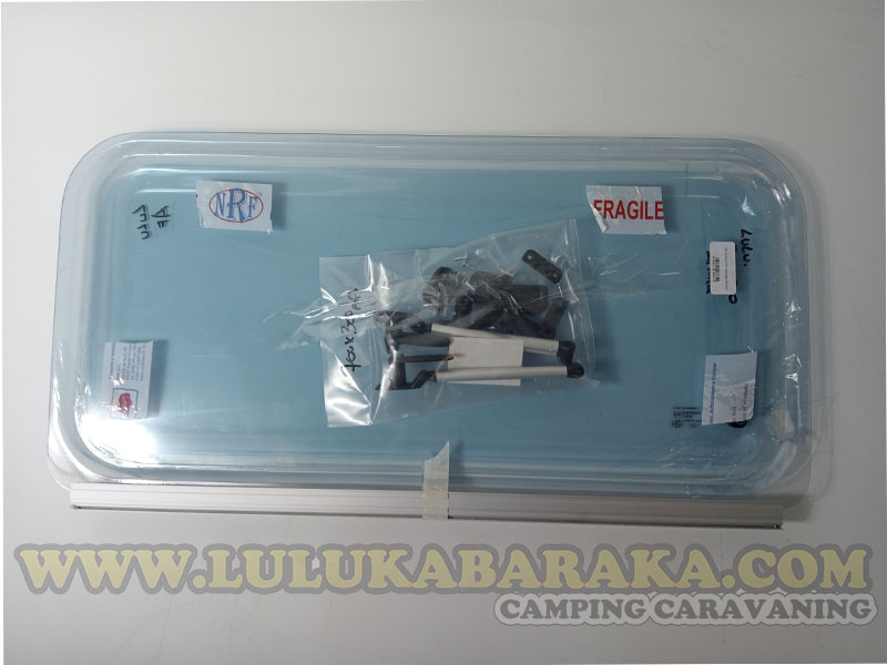Cristal 700X300 compatible ventana abatible Polyplastic Gris (RASTRO)